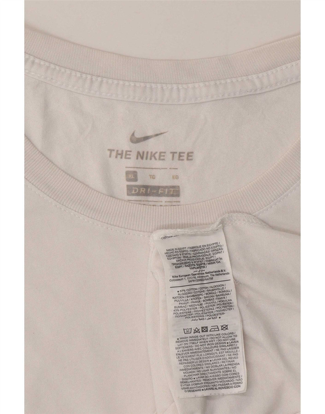Nike herre T-shirt top XL hvid bomuld