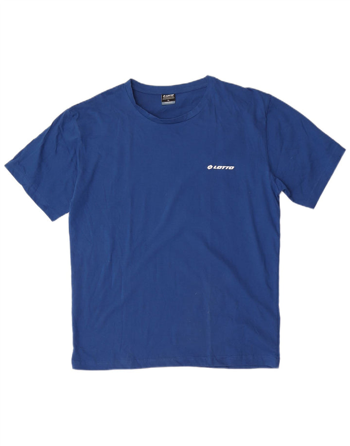Lotto Herre T-Shirt Top XL Blå Bomuld
