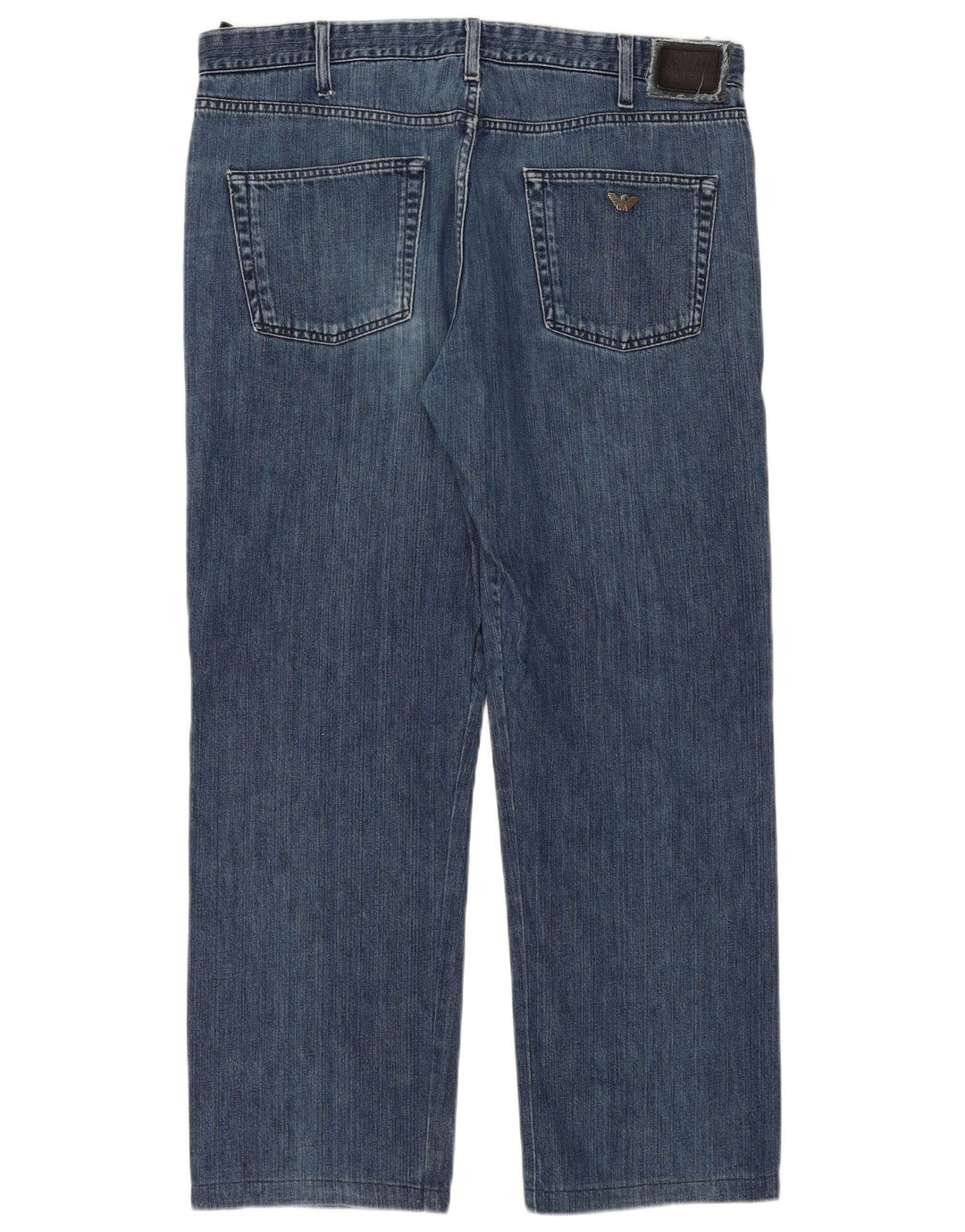 Armani Straight Jeans til mænd W38 L31 Blå Bomuld