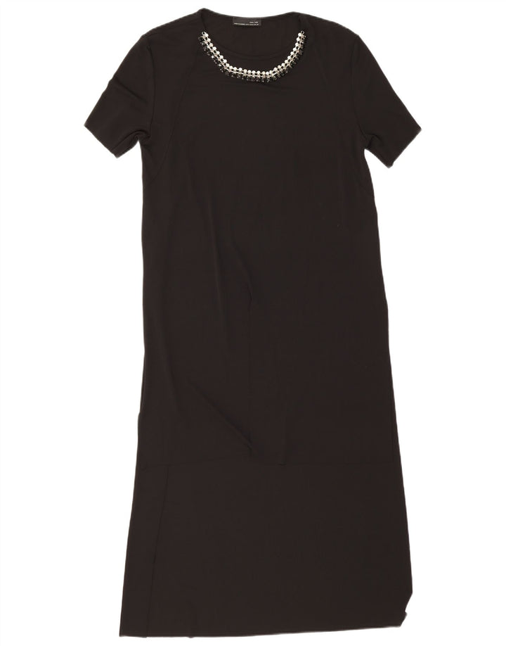 Zara Dame Maxi Dress UK 12 Medium Sort Polyester