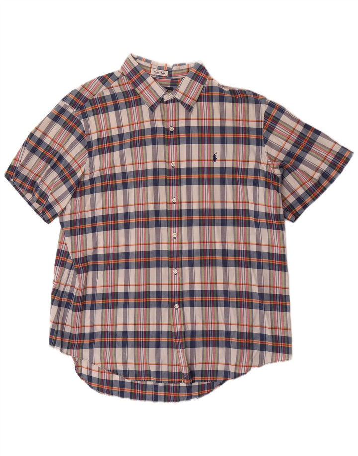 Polo Ralph Lauren Herre kortærmet skjorte 2XL flerfarvet ternet bomuld