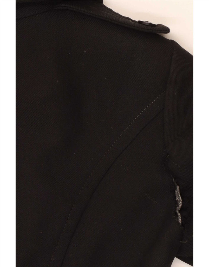Reiss Dame 5 Button Blazer Jacket UK 8 Small Black Polyester