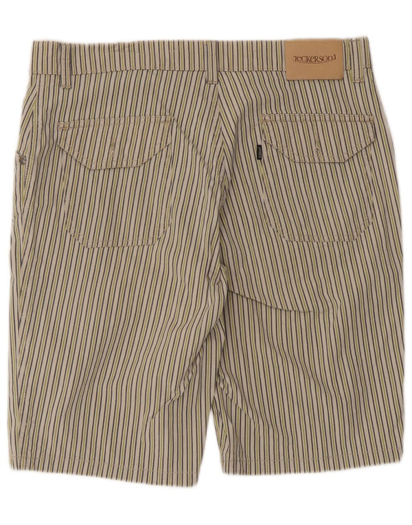 Jeckerson Herre Casual Shorts W34 Stor grøn stribet bomuld