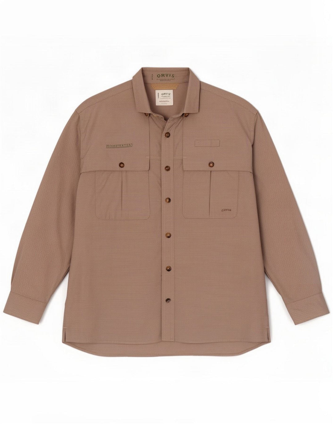 Orvis Rejseskjorte til mænd Large Beige Gingham Polyester