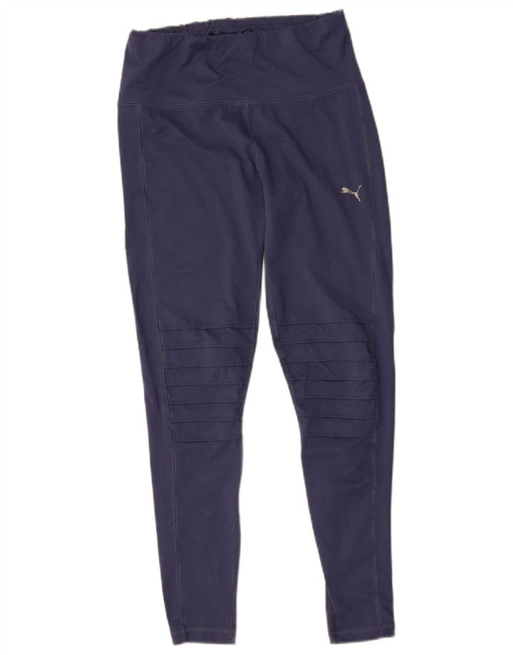 PUMA Dame Leggings UK 14 Large Navy Blue