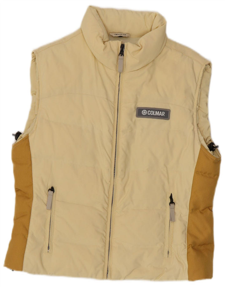 Colmar Womens Polstret Gilet IT 44 Medium Beige Colourblock Polyamid