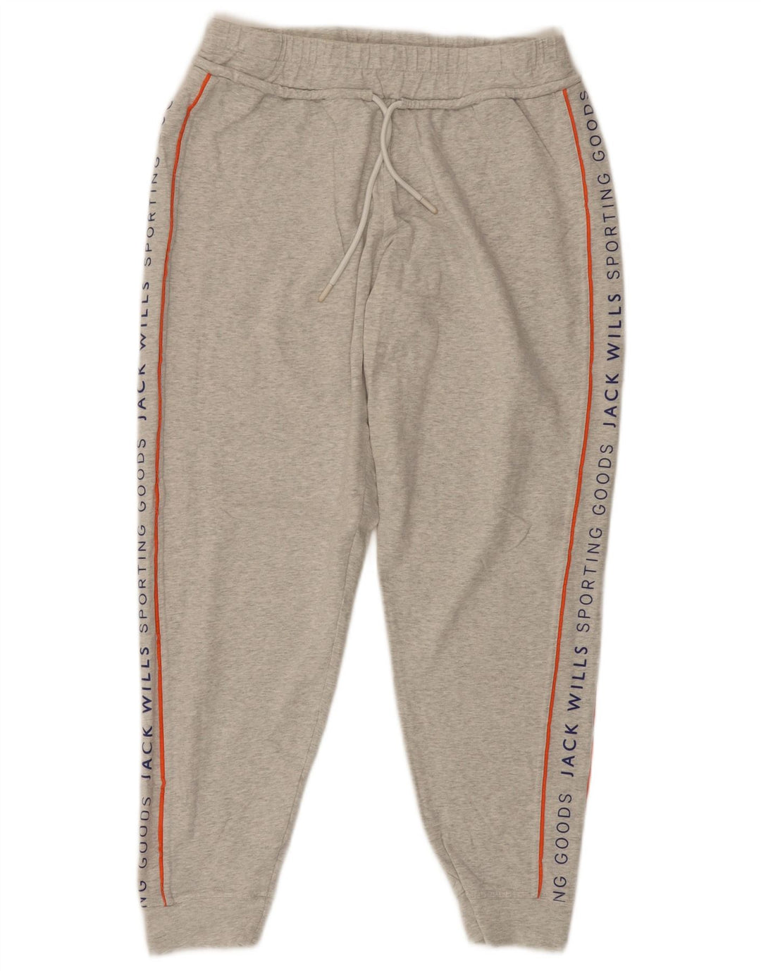 JACK WILLS Womens Graphic Tracksuit Trousers Joggers UK 12 Medium Grey