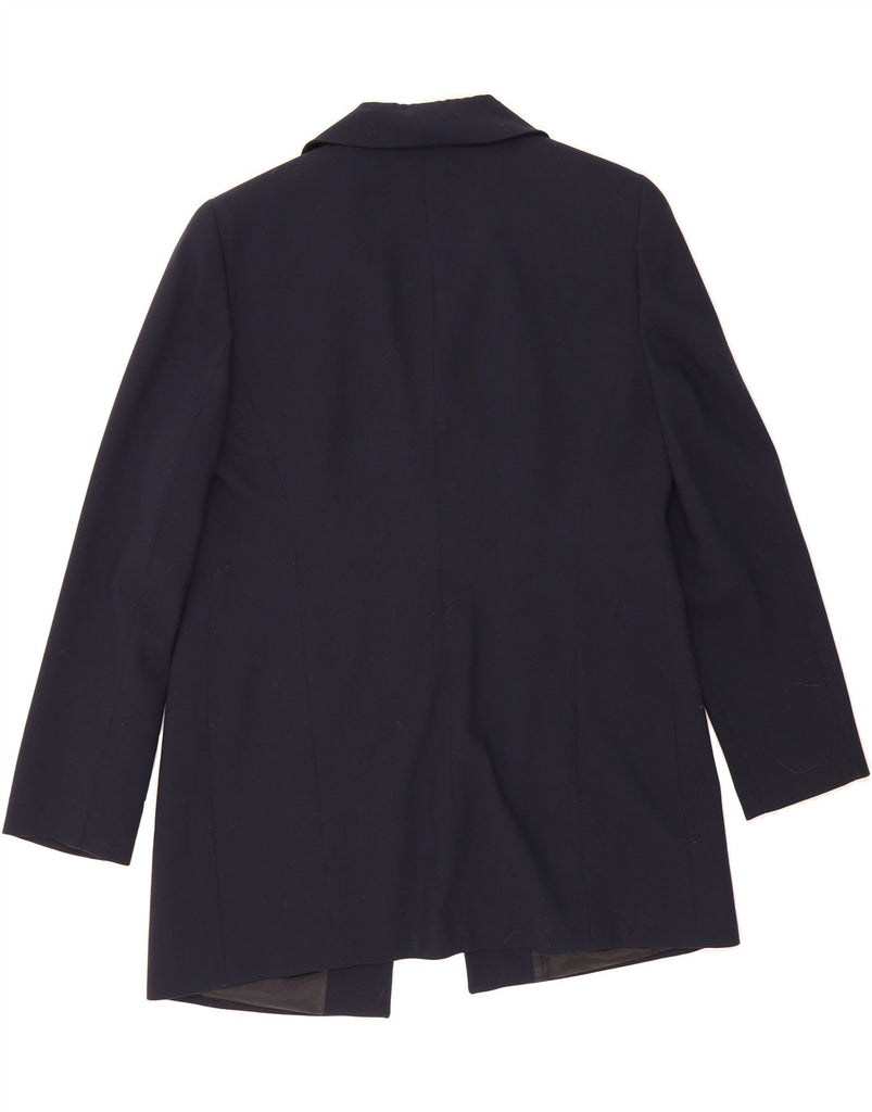LOUIS FERAUD Womens 1 Button Longline Blazer Jacket UK 20 2XL Navy Blue Vintage Louis Feraud and Second-Hand Louis Feraud from Messina Hembry 