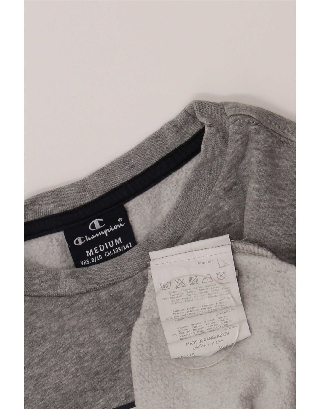 Champion Boys Sweatshirt Jumper 9-10 år Medium Grey Flecked Sports