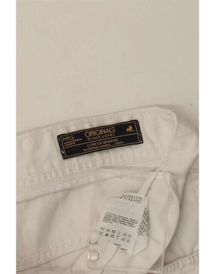 JACK & JONES Denimshorts til mænd W30 Medium White Bomuld