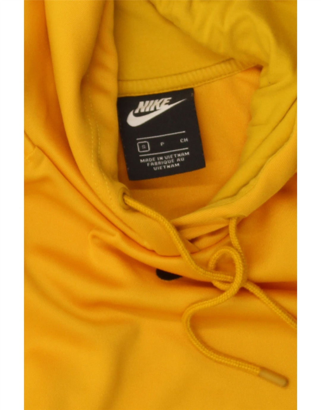 NIKE Mens Hoodie Jumper Small Yellow Polyester Vintage Nike and Second-Hand Nike from Messina Hembry 