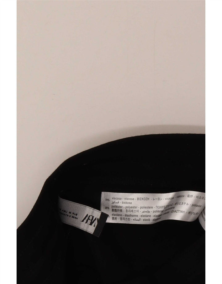 Zara Dame Slim Cargo Bukser Medium W26 L26 Sort Viscose