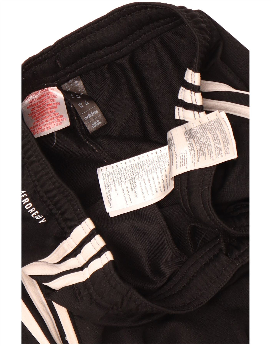 Adidas Boys Aeroready Tracksuit Bukser 13-14 år Sort Polyester