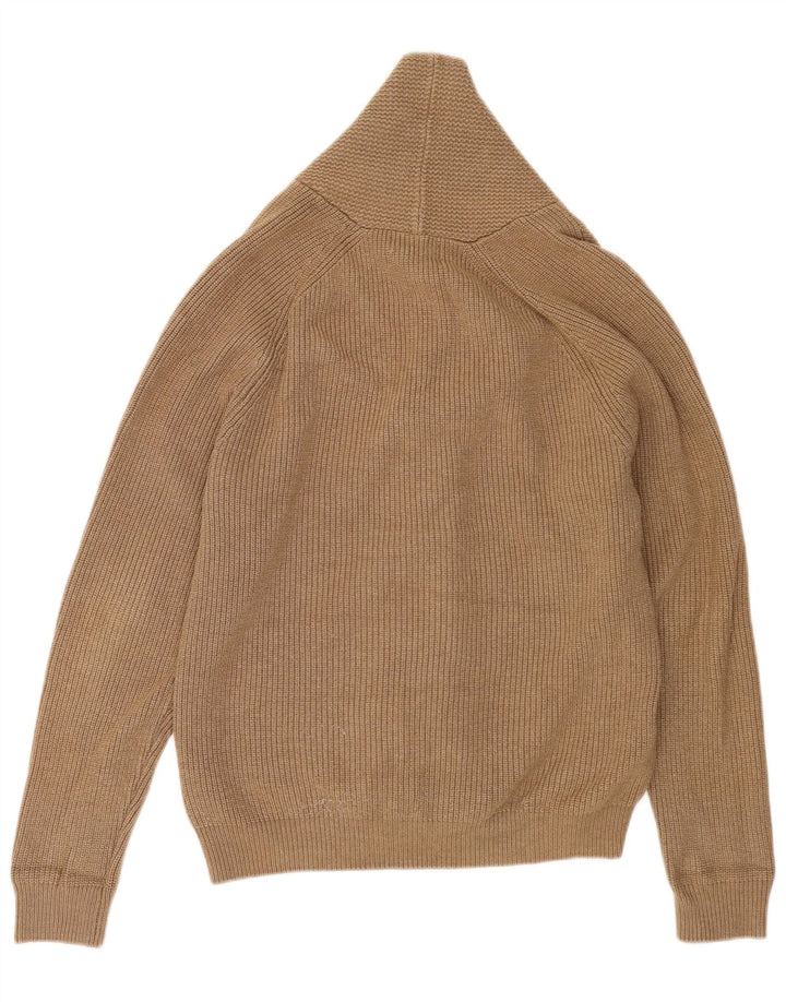 Marks & Spencer herre cardigan sweater mellem brun polyester
