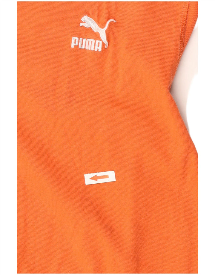 Puma Herre T-Shirt Top Medium Orange Bomuld