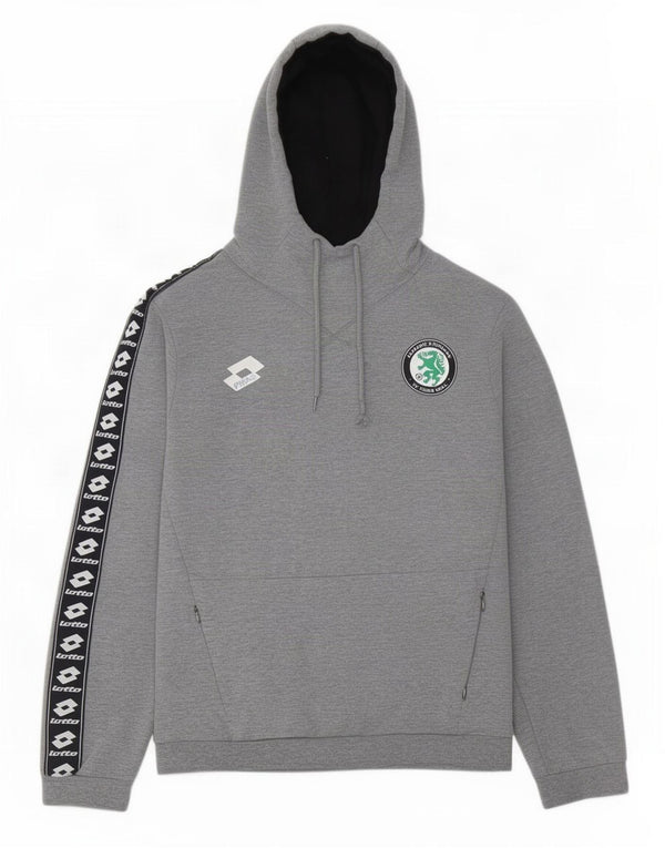 Lotto Herre grafisk hættetrøje Jumper Medium Grey Colourblock
