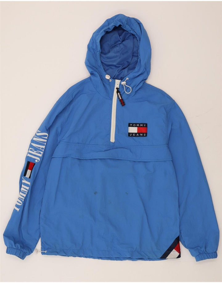 Tommy Hilfiger Herre Hooded Graphic Anorak Jacket UK 38 Medium Blue