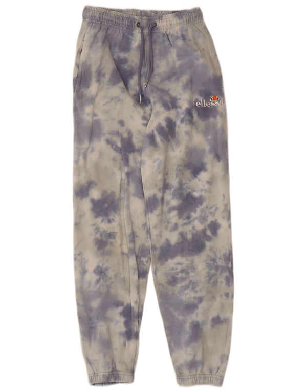 Ellesse Womens træningsdragt Bukser Joggers UK 6 XS Blue Tie Dye Bomuld
