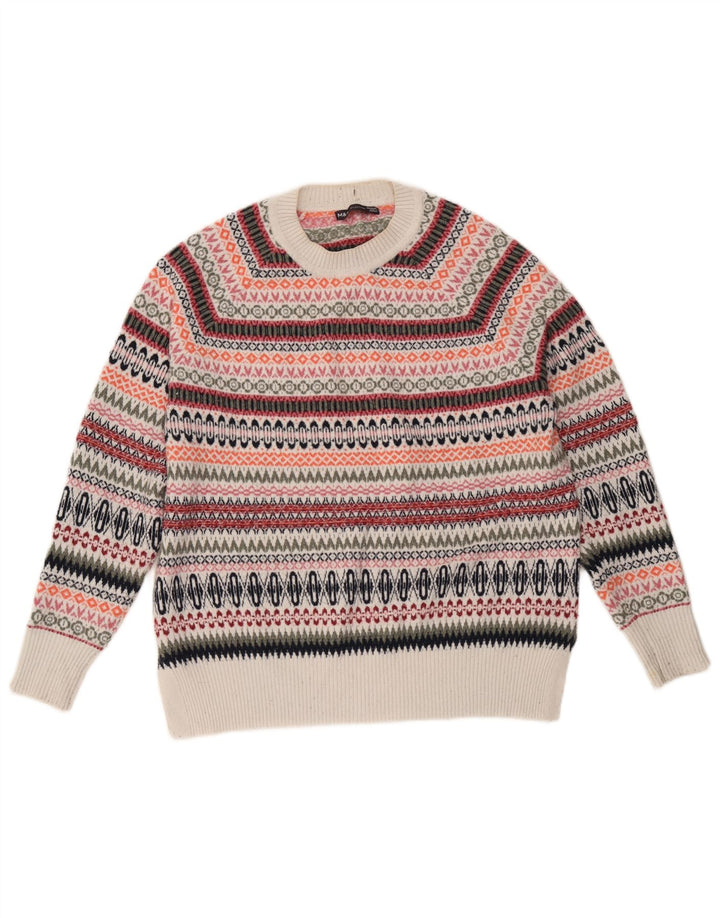 Marks & Spencer Dame sweater med rund hals DK 14 Medium Flerfarvet