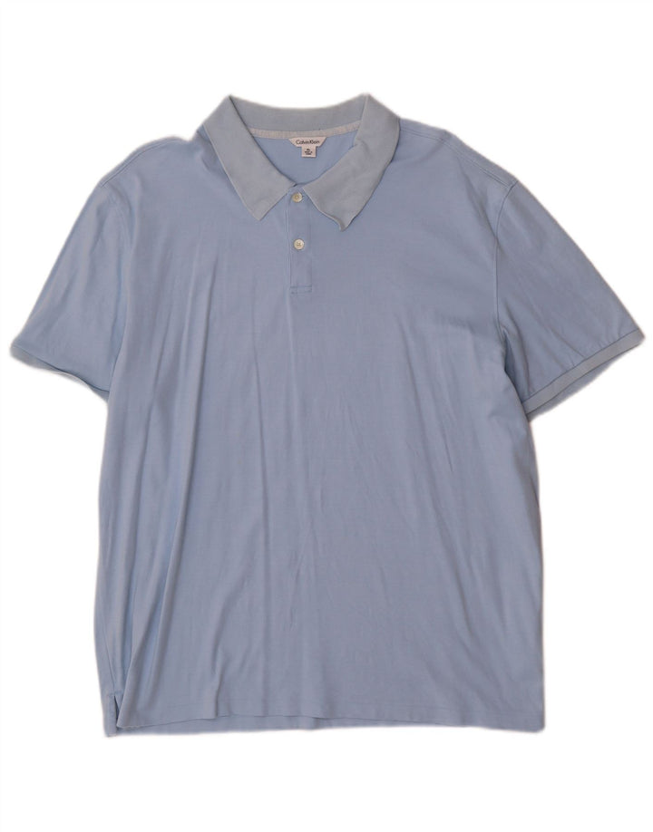 Calvin Klein herre poloshirt XL blå bomuld