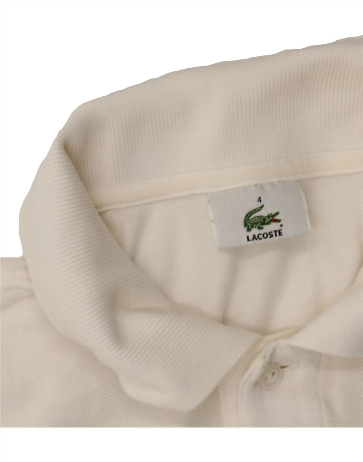 LACOSTE Mens Polo Shirt Size 4 Medium White Cotton Vintage Lacoste and Second-Hand Lacoste from Messina Hembry 