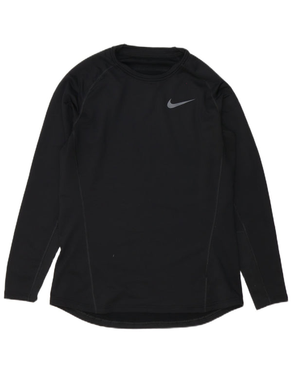 Nike Herre Dri Fit Top Langærmet Stor Sort Polyester