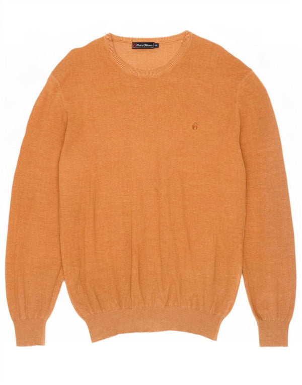 Conte of Florence Herre sweater med rund hals 2XL beige bomuld