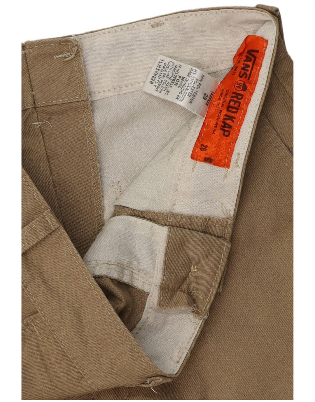 Vans Herre Red Kap Chino Shorts W28 Small Khaki Polyester