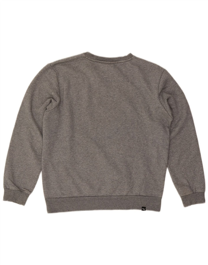 Puma Herre grafisk sweatshirt Jumper Medium Grey Flecked Bomuld
