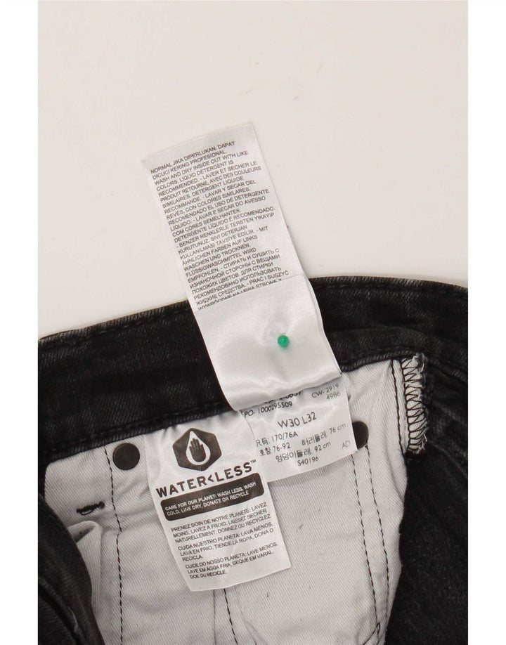 Levi's Slim Jeans til mænd W30 L29 sort bomuld