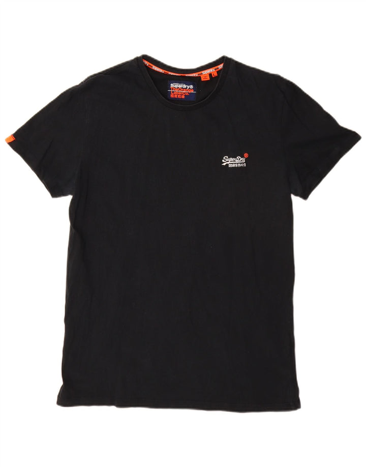 Superdry T-shirt top til mænd, stor sort bomuld