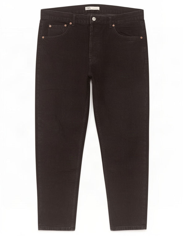 Zara Herre Slim Jeans EU 46 XL W36 L29 Sort