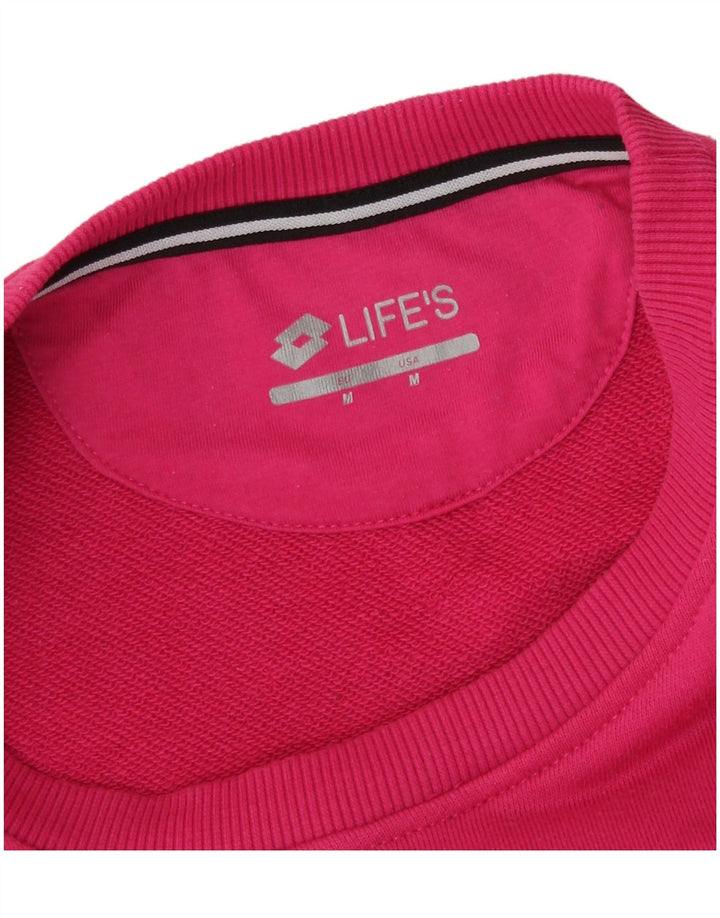 Lotto Dame Sweatshirt Jumper UK 14 Medium Pink Bomuld
