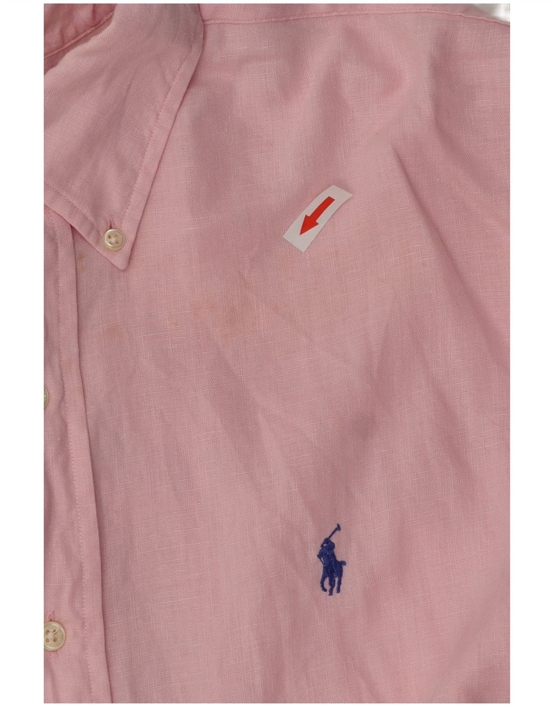 POLO RALPH LAUREN Herre Blake Oversized skjorte XL Pink Linen