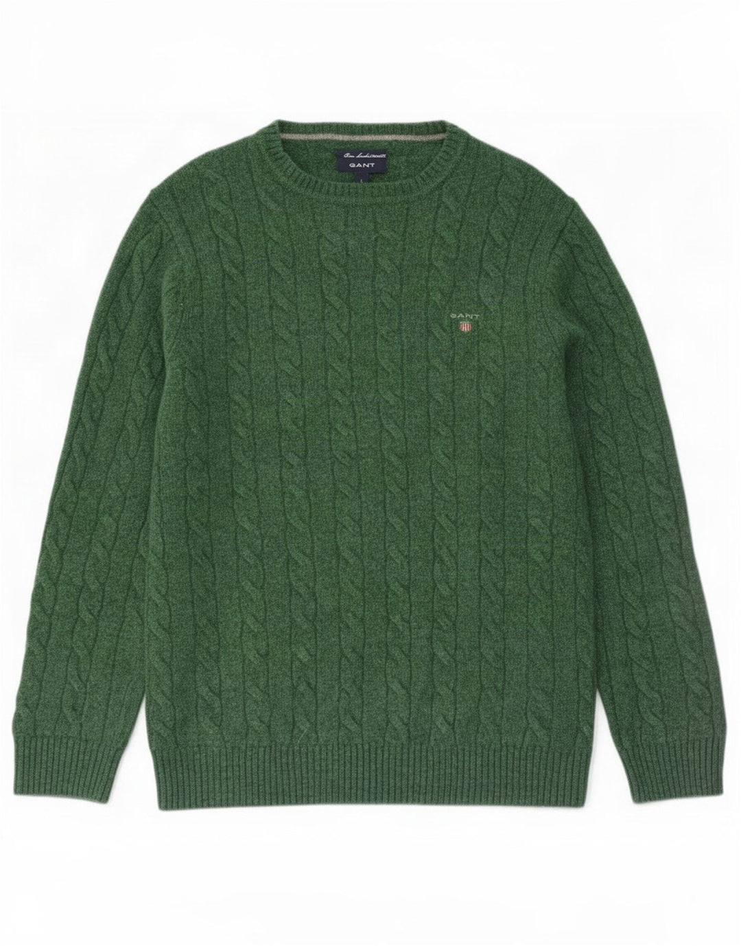 Gant Herre Boat Neck Jumper Sweater Stor grøn lammeuld