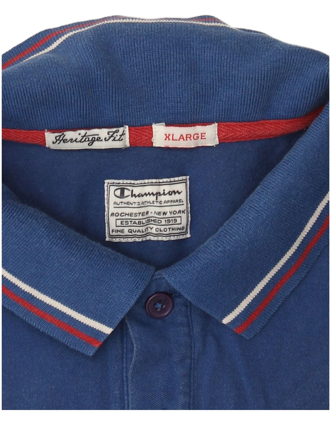 Champion Heritage Fit Polo Shirt XL Blå