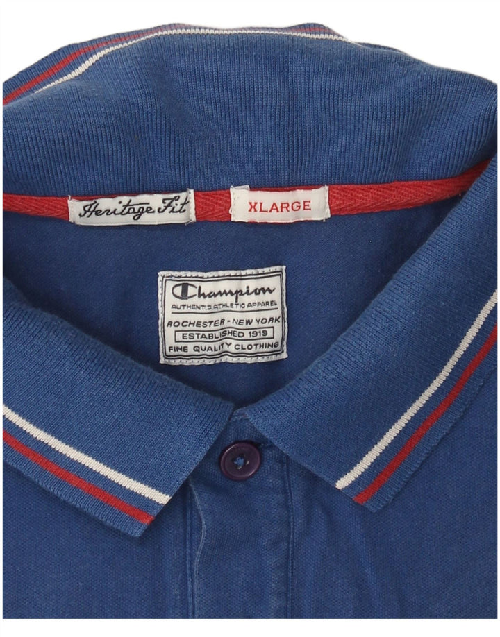 Champion Heritage Fit Polo Shirt XL Blå