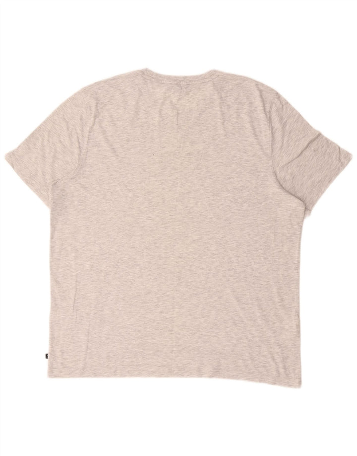 Ted Baker Herre grafisk T-shirt Top Størrelse 6 2XL Grå Flecked Bomuld
