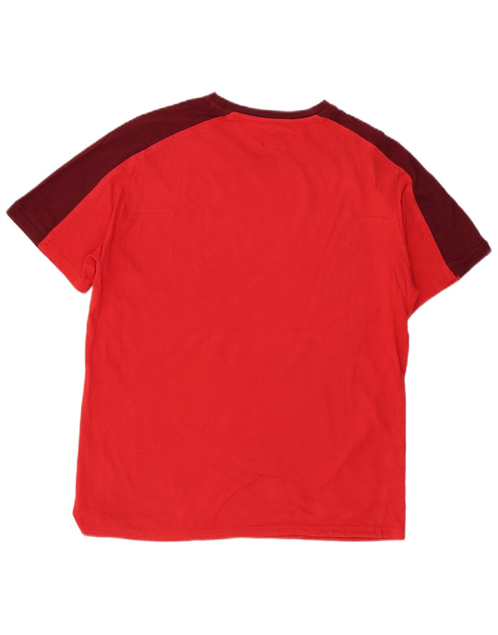Umbro Herre T-Shirt Top Stor Rød Colourblock