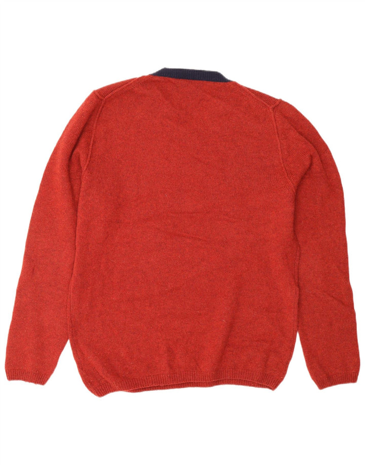 FRED PERRY Herre sweater med rund hals XL rød uld