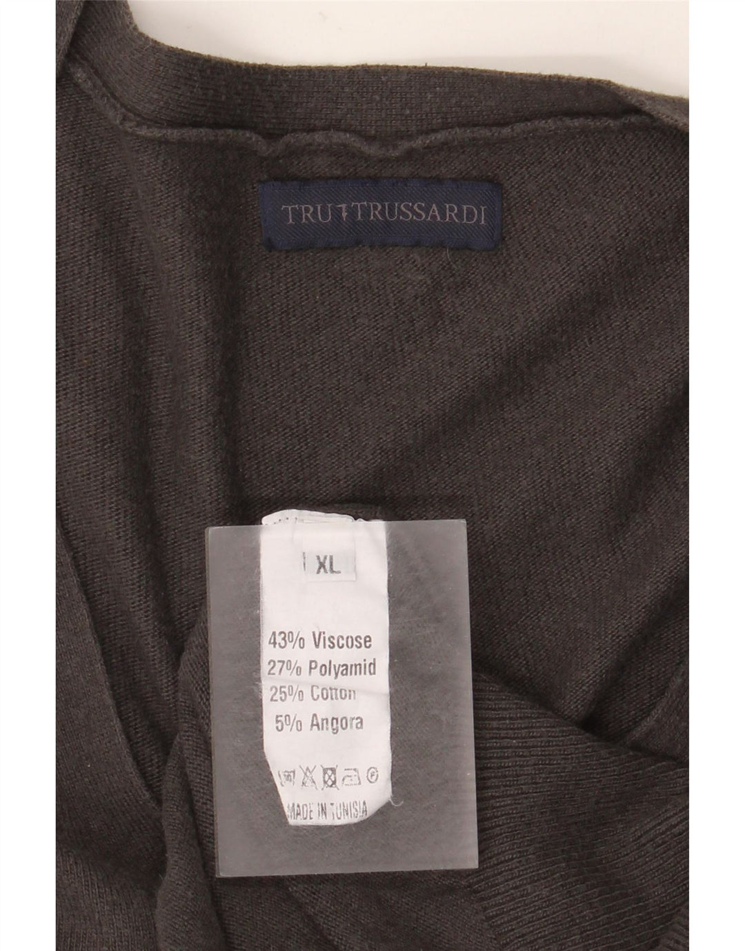 Trussardi Herre Cardigan Sweater XL Grå Viscose