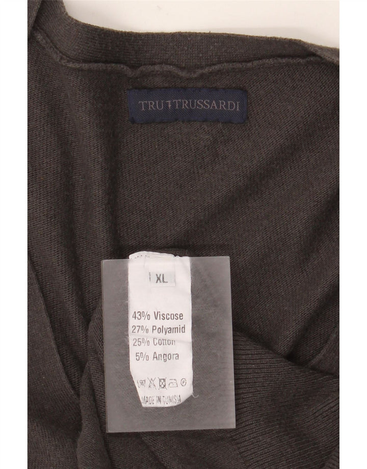 Trussardi Herre Cardigan Sweater XL Grå Viscose