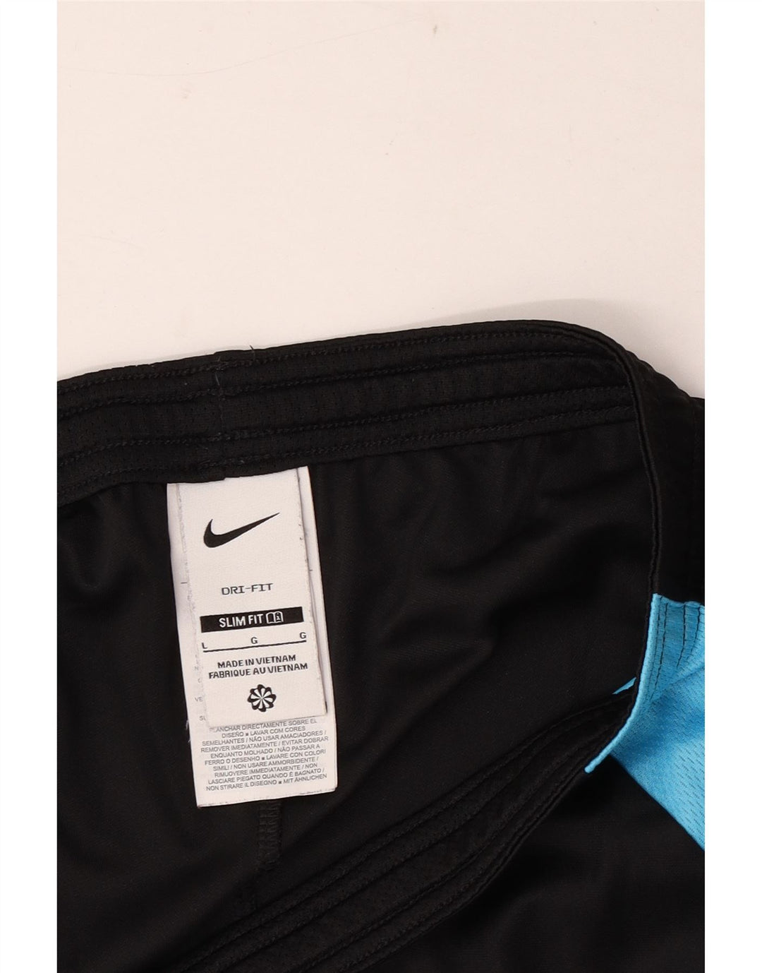 Nike Herre Dri Fit Slim Sportshorts Large Sort Colourblock Polyester