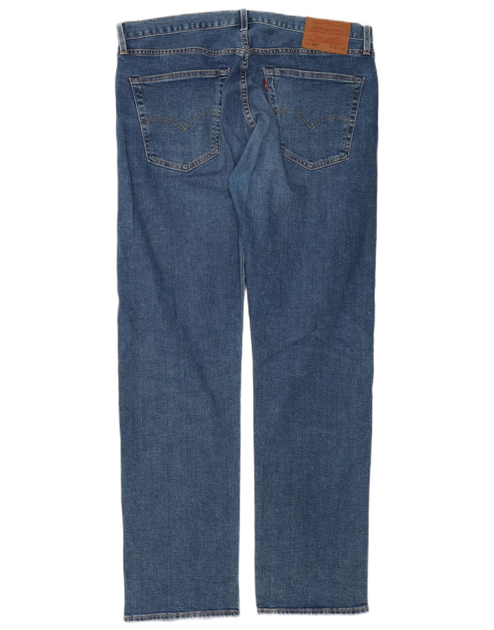 Levi's Herre 501 lige jeans W36 L32 blå bomuld