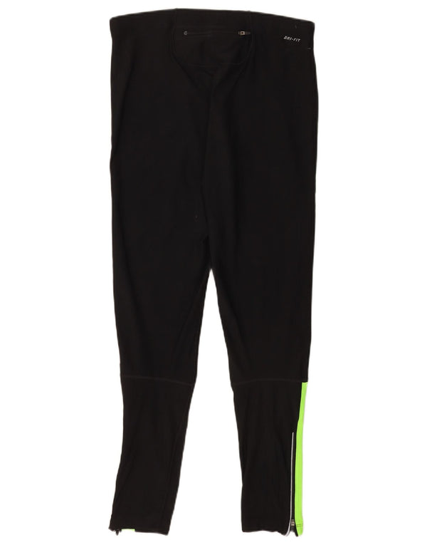 Nike Dame Dri Fit Leggings XL Sort Colourblock Sports