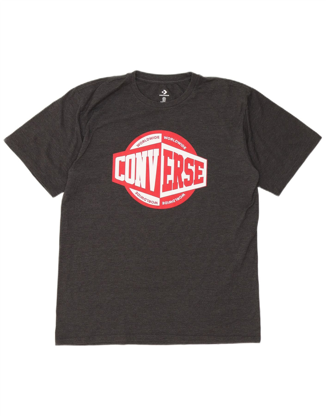 CONVERSE Grafisk T-shirt til mænd, mellemgrå