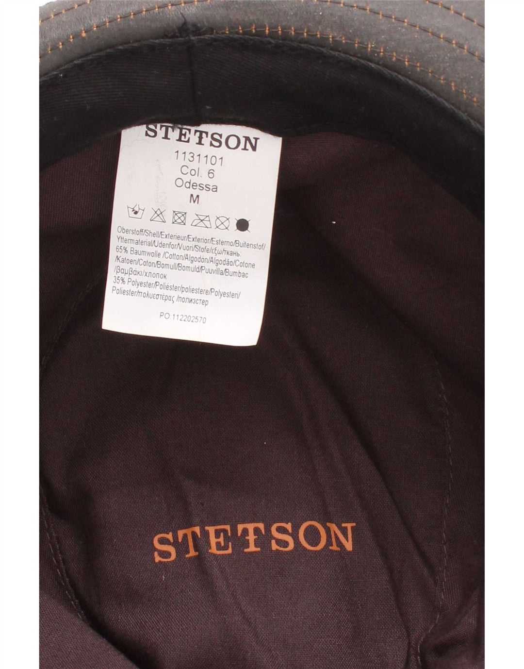 Stetson Herre vokset bomuld Fedora Hat Medium Brun Bomuld