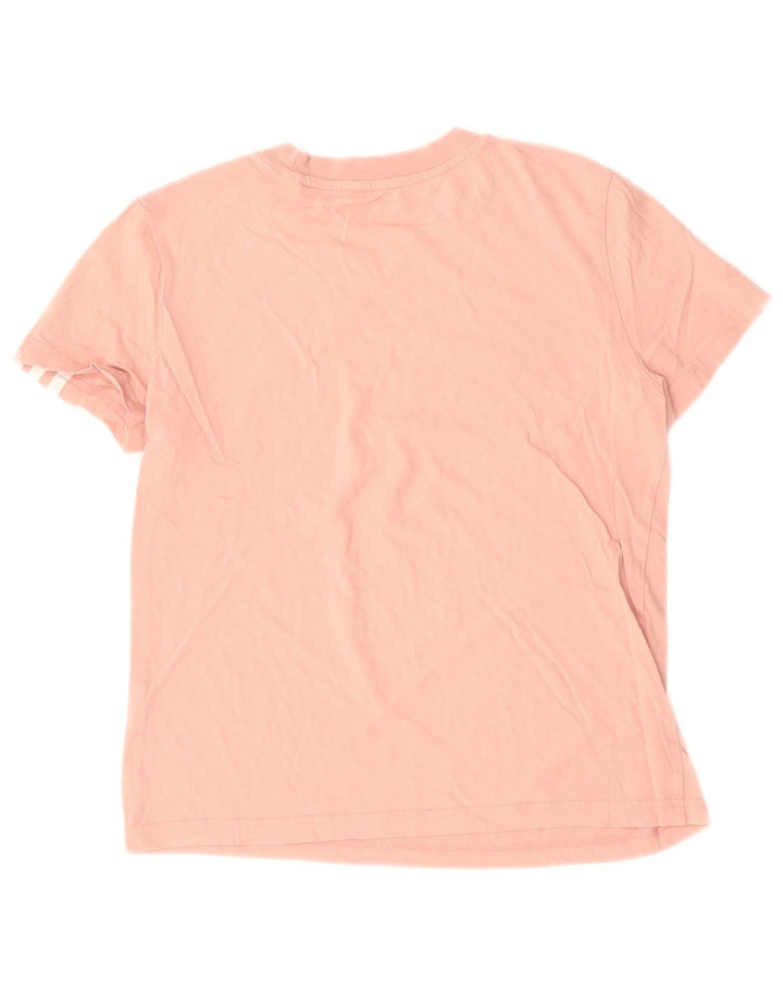 ADIDAS T-shirt top til kvinder UK 8/10 Small Pink Bomuld