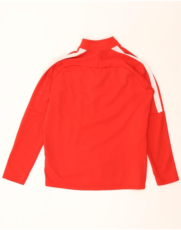 Nike Herre Dri Fit Top med lynlåshals Langærmet Medium Rød Colourblock Polyester