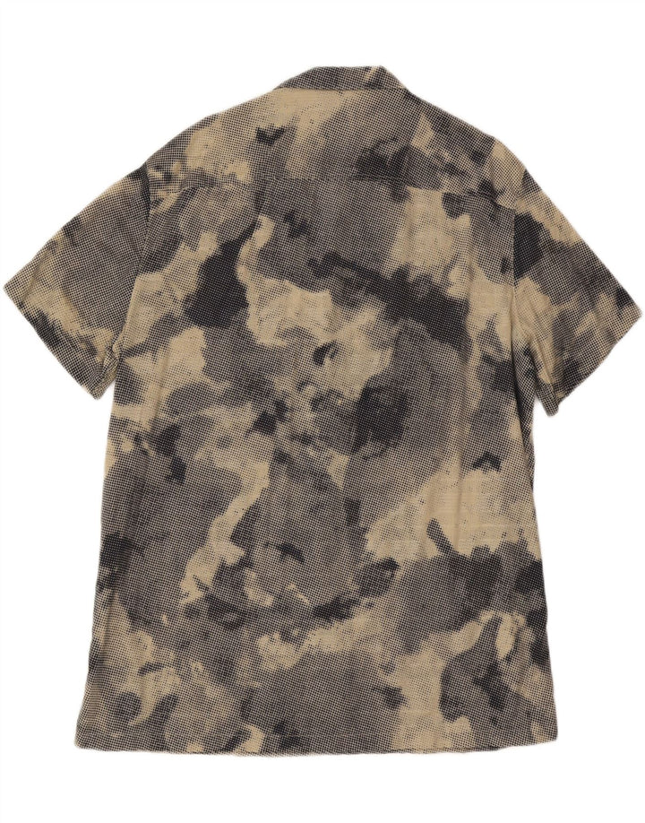 ARMANI EXCHANGE Mens Regular Fit Short Sleeve Shirt 2XL Beige Camouflage Vintage Armani Exchange and Second-Hand Armani Exchange from Messina Hembry 